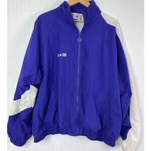 Converse Windbreaker Purple White Full Zip XLarge